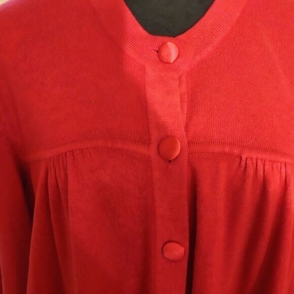 AVENUE -MAGENTA COLOR SWEATER-BUTTON FRONT-SIZE: 22/24 - Picture 2 of 5